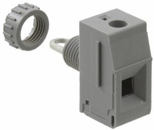 0708250, Lead-through terminal block grey, Straight, Pitch, 1 Poles