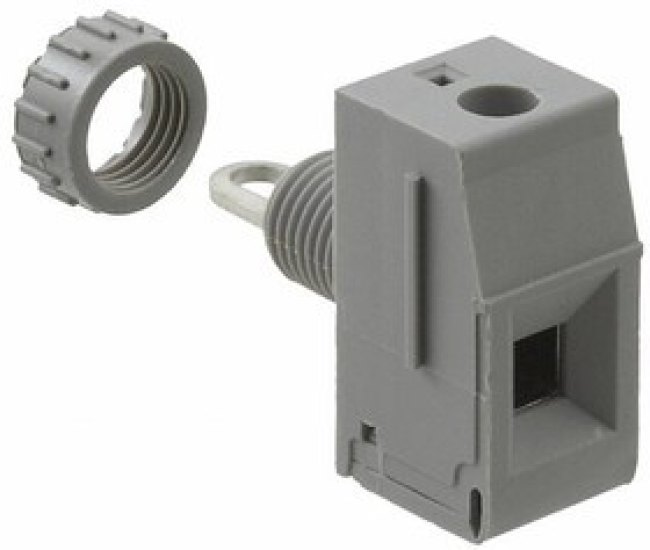 0708250, Lead-through terminal block grey, Straight, Pitch, 1 Poles