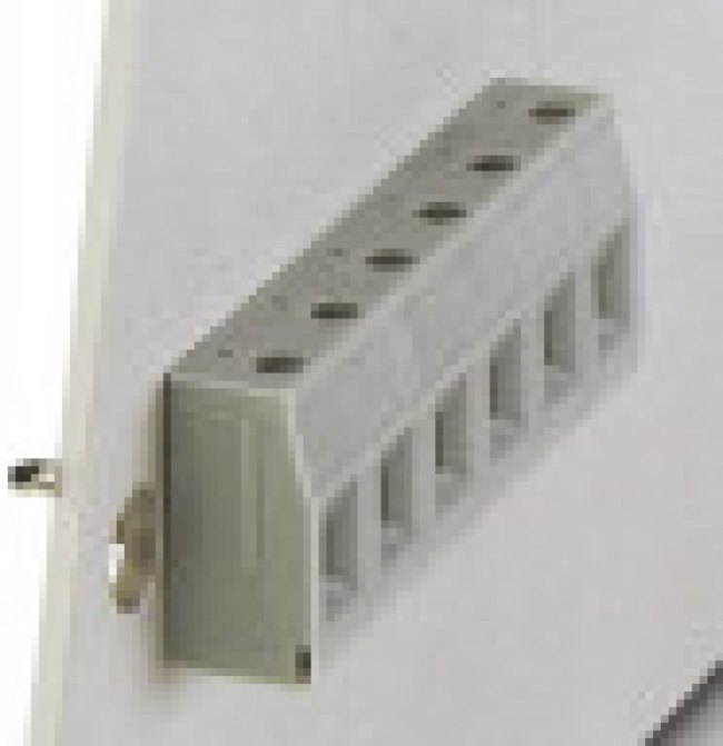 0708250, Lead-through terminal block grey, Straight, Pitch, 1 Poles