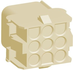 927231-7, Conn Housing RCP 9 POS 6.35mm Crimp ST Panel Mount Natural Box/Carton 927231-7, Conn Housing RCP 9 POS 6.35mm Crimp ST Panel Mount Natural Box/Carton
