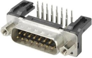 09661237802, D-Sub Standard Connectors 9P DSUB MALE R/A TURNED SOLDER PIN