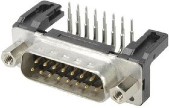 09661237802, D-Sub Standard Connectors 9P DSUB MALE R/A TURNED SOLDER PIN
