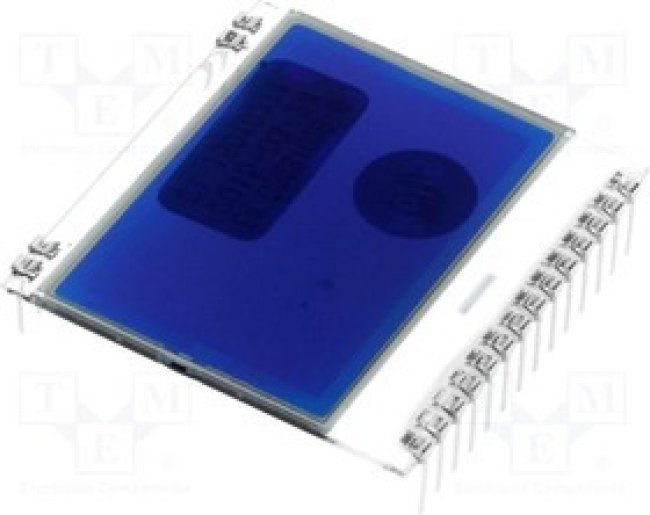 EADOGS102B-6, Дисплей: LCD; графический; 102x64; STN Negative; голубой; PIN: 14