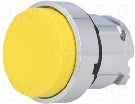 ZB4BL5, Переключатель, кнопочный, 1, 22мм, желтый, Подсвет, отсутствует