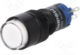 V12Y-11-24W, Переключатель: кнопочный, Пол: 2, SPDT, 0,5A/250ВAC, 1A/24ВDC, IP40