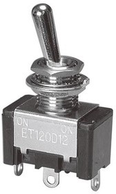 ET415P12-Z, Toggle Switches 4 pole, 15A @ 125VAC, ON OFF ON function, solder lug terminals