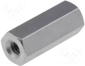 TFF-M2X10/DR111, Дистанцирующая стойка с резьбой, 10мм, Внутр.резьба: M2, латунь