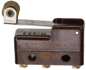 311SM605-H4, MICROSWITCH, ROLLER LEVER, SPDT 5A 250V