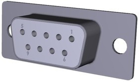 172-E09-203R011, D-Sub Standard Connectors 9P FEMALE SODR CUP .098" NUTS B/S