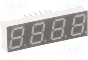 KW4-39FCGA, Дисплей: LED, 7-сегментный, 10мм, 0,39", II.зн: 4, желто-зеленый KW4-39FCGA, Дисплей: LED, 7-сегментный, 10мм, 0,39", II.зн: 4, желто-зеленый