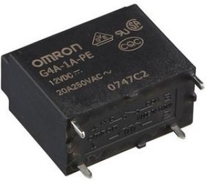 G4A-1APE-12DC, Реле силовое катушка 12В 20A один контакт на замыкание (30.5x16x26.8)мм монтаж в отверстие G4A-1APE-12DC, Реле силовое катушка 12В 20A один контакт на замыкание (30.5x16x26.8)мм монтаж в отверстие