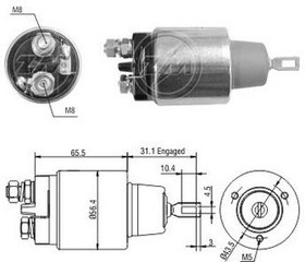 3773, Втягивающее реле стартера