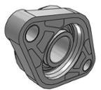 2 Hole Flange Bearing Unit, FYTWK 25 YTH, 25mm ID