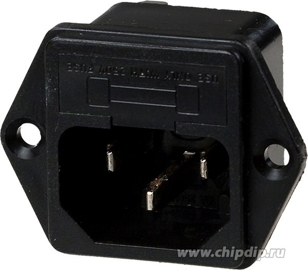 AS-230UL (AC-3FL), Евровилка сетевая без предохранителя на панель
