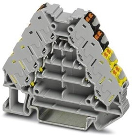 3270131, DIN Rail Terminal Blocks PTRV 4-FE /BKYE