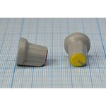 Ручка круглая диаметр 15мм, диаметр регулятора 6.0мм, пластик, серый/красный, KNRB002;№10001 ручка d