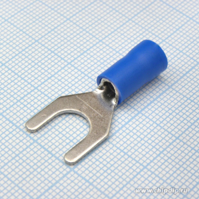 SV5.5-8 Blue, наконечник кабельный вилочный с изоляцией d=8.4мм, сеч. пров.4.0-6.0мм2