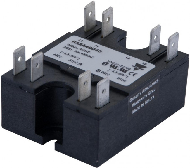 RA2A23D25, Solid State Relays - Industrial Mount SSR2POLE ZS 230V 25A RES
