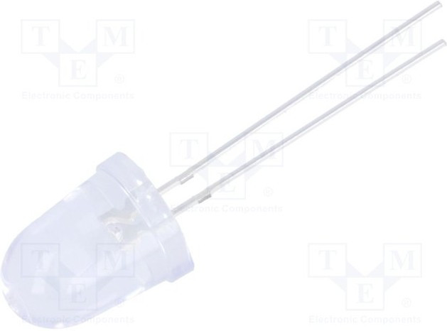 OSY5PAA201A, LED; 10mm; yellow; 50000?60000mcd; 8°; Front: convex; 1.8?2.6V