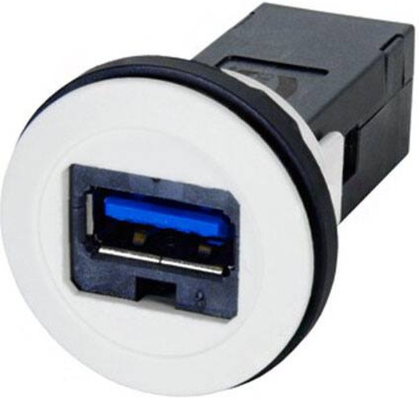 09454521919, USB Connectors har-port USB 3.0 A-A PFT White
