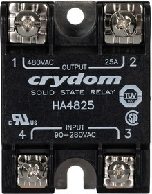 HA4825, HA Series Series Solid State Relay, 25 A Load, Panel Mount, 530 V ac Load, 280 V Control