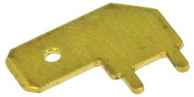 Клемма вилка, 6,3x0,8, латунь, на плату , угловая Клемма вилка, 6,3x0,8, латунь, на плату , угловая