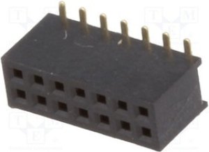 DS1065-05-2X7S8BS, Гнездо, IDC, "мама", PIN 14, прямой, 1,27мм, SMT, 2x7, gold flash, 1А