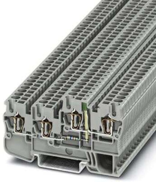 3209031, DIN Rail Terminal Blocks STIO 2.5/3-2B/L-LA 24GN/O-M