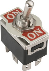 KN3(C)-202AP-A2, Тумблер ON-ON (10A 250VAC) DPDT 6P