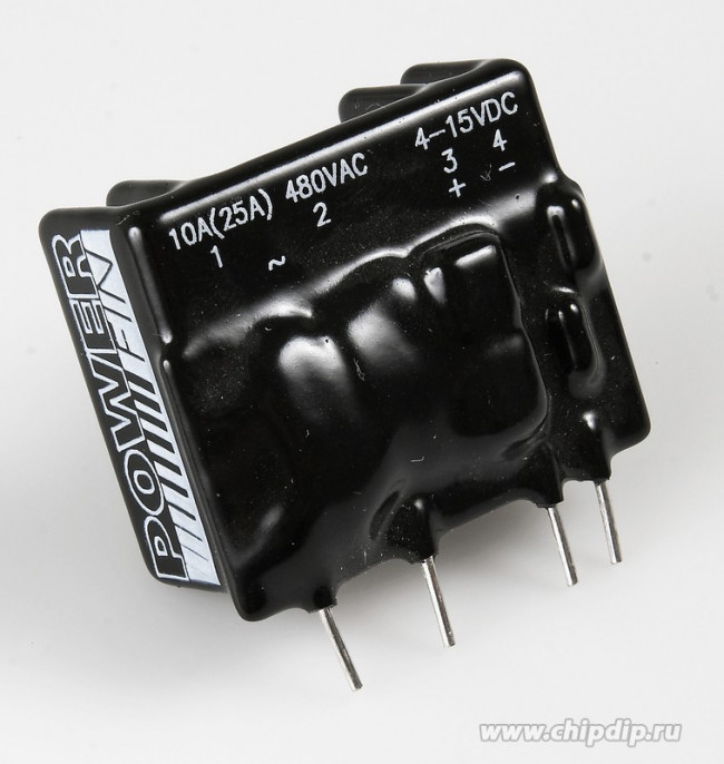 PF480D25, Solid State Relays - PCB Mount PCB SIP SSR 660VAC /10A, LVDC, ZC