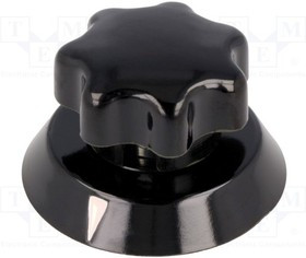 A1342660, Ручка, с указателем, термопласт, dоси: 6мм, d31x25мм, черный