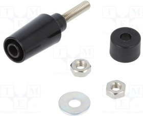 73098-0, Test Plugs &amp; Test Jacks 4mm MOUNTING SAFETY JACK BLACK
