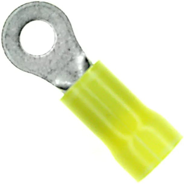 2-34853-1, TERMINAL, RING TONGUE, #8, CRIMP, YELLOW, FULL REEL