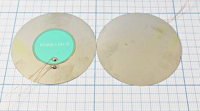 Пьезоблок 50x0.23мм с защитой от окисления, 1.3кГц, два эмалированных вывода 130мм; защита пб 50x0,2