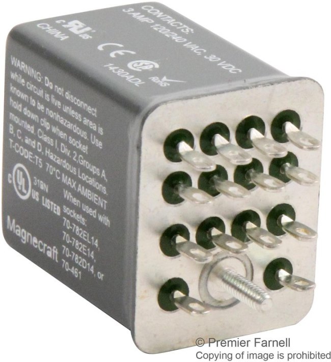 782XDXH10-24D, General Purpose Relays Herm Ice Cube Relay 4PDT, 3 Amp Rating 782XDXH10-24D, General Purpose Relays Herm Ice Cube Relay 4PDT, 3 Amp Rating