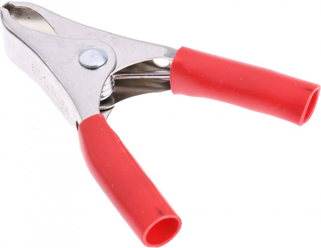 BU-40A-2, Test Clips Red Micro-Plier-Type Steel Clip, 15 Amp