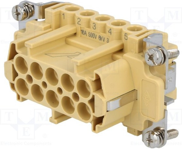 JNEF 10, Разъем прямоугольный, "мама", JEI, PIN 10, 10+PE, размер 57.27