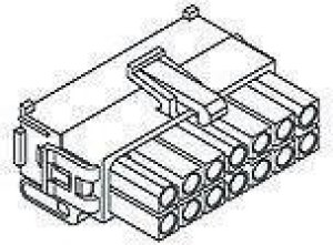 794192-1, 4.14mm 2x4P 4 2 4.14mm Yes P=4.14mm Rectangular Connectors Housings