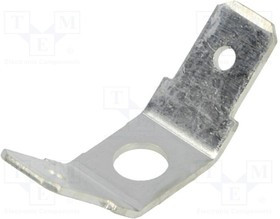 BM02013, Наконечник: плоский, 6,3мм, 0,8мм, 2 х "папа", M4, винтами, латунь