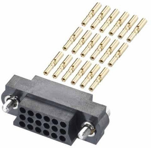 M83-LFC1F2N18-0000-000, Прямоугольный разъем, Datamate J-Tek M83, 18 контакт(-ов), Гнездо, 2 мм, Обжим, 3 ряда