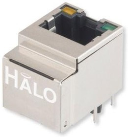 HFJV1-2450-L12RL, Modular Connectors / Ethernet Connectors 10/100 VT Top Entry RJ45 w/MAG G/Y LED