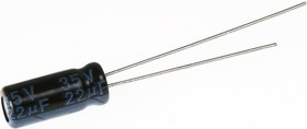ECAP (К50-35), 22 мкФ, 35 В, 105°C, Конденсатор электролитический алюминиевый
