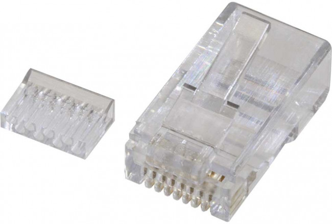 TP8P8C (RJ45) вилка телефон.на каб. cat.6E со вставкой