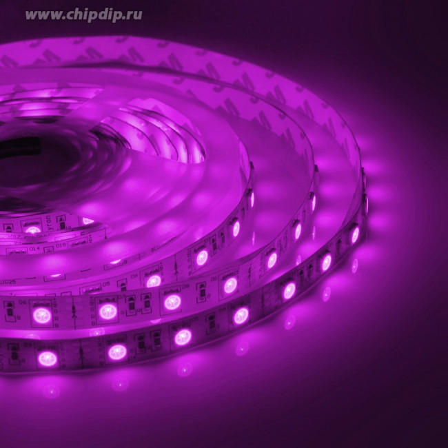 10-47, Набор светодиодной ленты, RGB, 12В, 30SMD(5050)/м, IP23, 5м, с блоком питания, контроллером, пультом