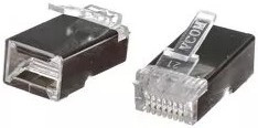 Vcom VNA2230-1/20 Коннекторы RJ45 8P8C для FTP кабеля 5 кат. экранированные, VCOM  VNA2230-1/20 (20ш