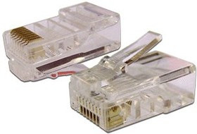 Коннектор Lanmaster (TWT-PL45-8P8C) UTP кат.5e RJ45 прозрачный (упак.:100шт)