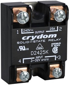 D2450K, Твердотельное реле, 50 А, 280 В AC, Панель, Винт, Переход Через Нуль