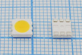 Светодиодная сборка SMD05050C6, белый/теплый x3, 300, 120, цвет линзы оранжевый матовый