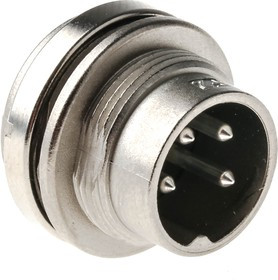 C091-31W004-1002, Amphenol C 091 D Series, 4 Pole Din Plug Plug, 5A, 300 V ac/dc IP67