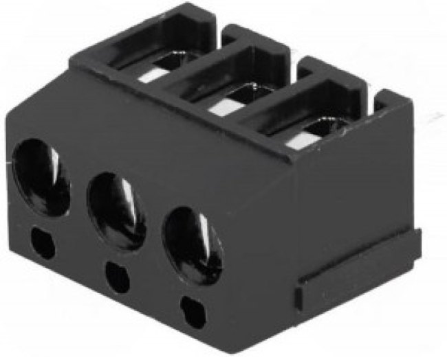 TB-5.0-P-3P1-GY, Зажимная рейка для печатных плат, угловой 90°, 5мм, на PCB, 16А TB-5.0-P-3P1-GY, Зажимная рейка для печатных плат, угловой 90°, 5мм, на PCB, 16А